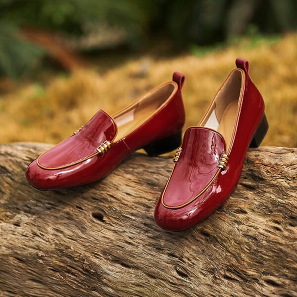 CHIKO Iyla Round Toe Block Heels Loafers Shoes - Image 2