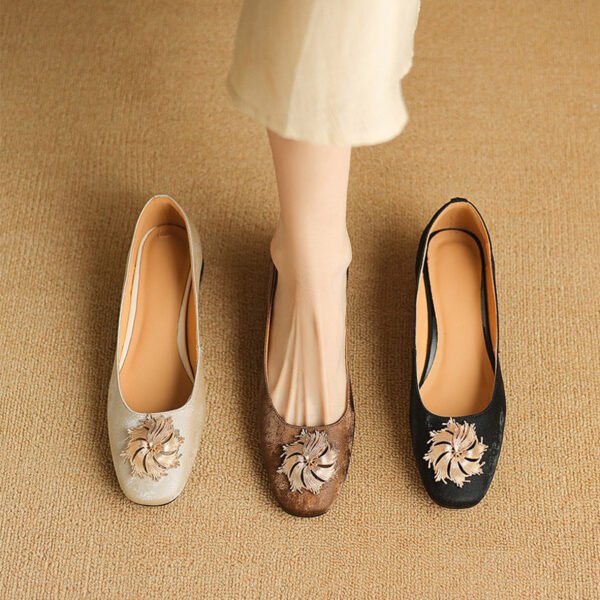 CHIKO Vienna Square Toe Block Heels Pumps Shoes - Image 2