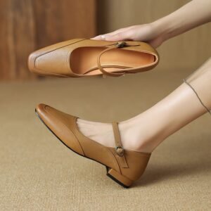 CHIKO Erin Square Toe Block Heels Mary Jane Shoes