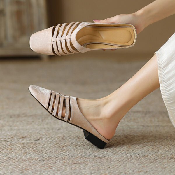 CHIKO Karla Square Toe Block Heels Clogs/Mules Shoes - Image 2