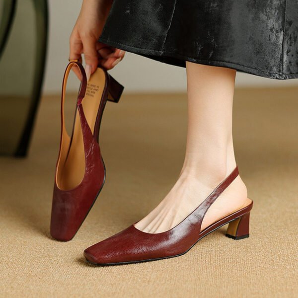 CHIKO Jazmin Square Toe Block Heels Slingback Shoes - Image 2