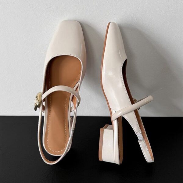 CHIKO Fallon Square Toe Block Heels Slingback Shoes - Image 2
