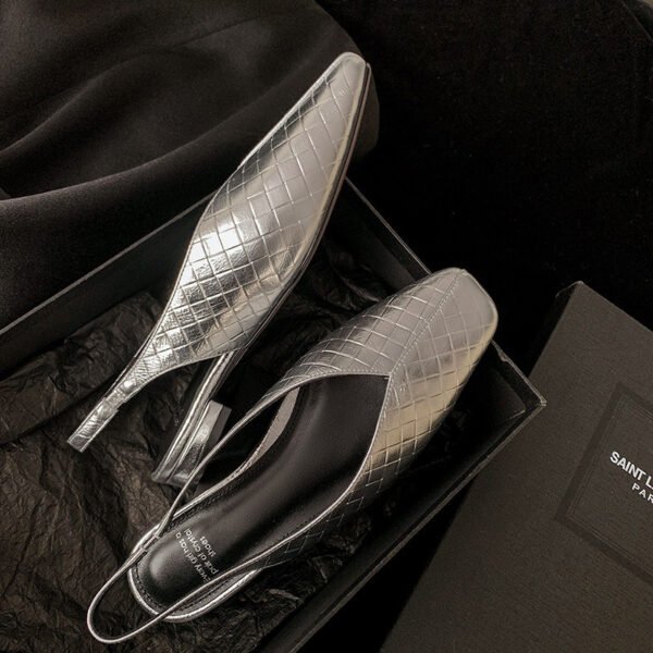 CHIKO Priscilla Square Toe Block Heels Slingback Shoes - Image 2