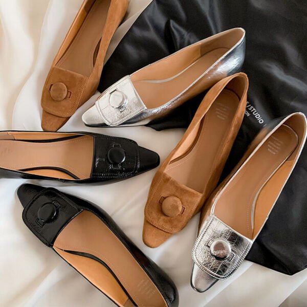 CHIKO Eileen Pointy Toe Block Heels Pumps Shoes - Image 2
