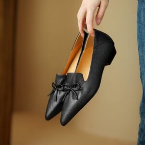 CHIKO Jaliyah Pointy Toe Block Heels Loafers Shoes