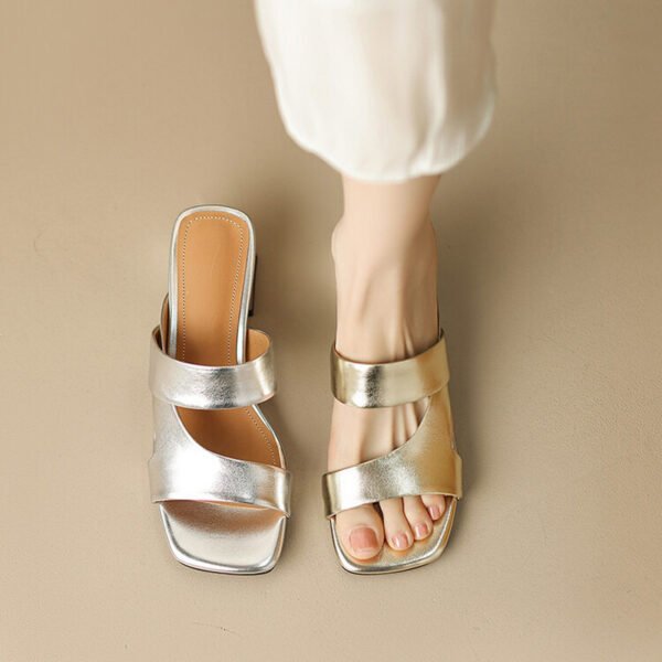CHIKO Noah Open Toe Block Heels Slides Sandals - Image 2