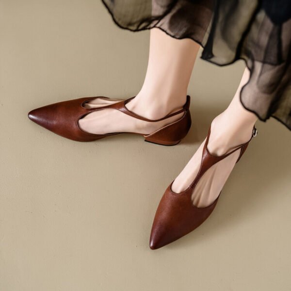 CHIKO Hadassah Pointy Toe Block Heels T-Strap Shoes - Image 2