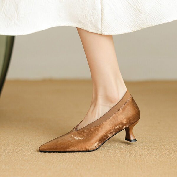 CHIKO Florence Pointy Toe Kitten Heels Pumps Shoes - Image 2