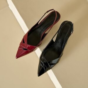 CHIKO Mara Pointy Toe Kitten Heels Slingback Shoes