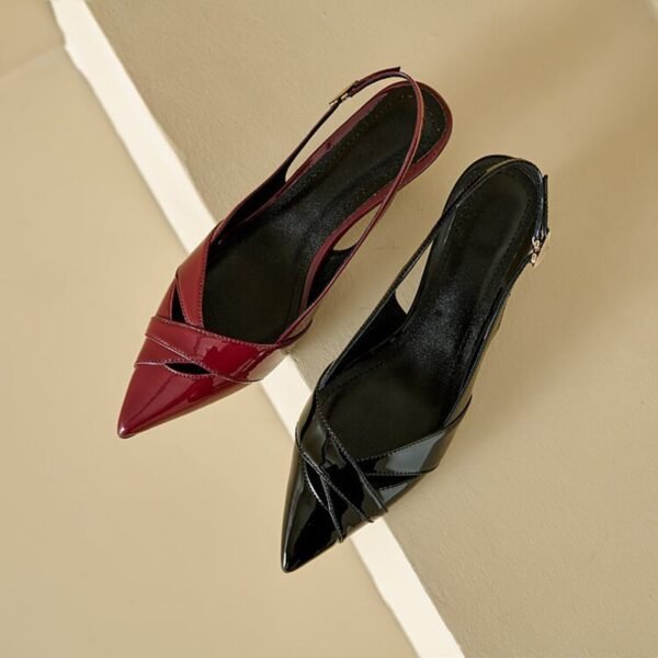 CHIKO Mara Pointy Toe Kitten Heels Slingback Shoes