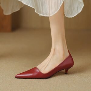 CHIKO Kaitlyn Pointy Toe Kitten Heels Pumps Shoes
