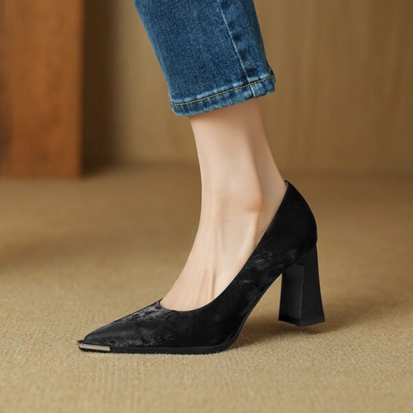 CHIKO Leyla Pointy Toe Block Heels Pumps Shoes - Image 2