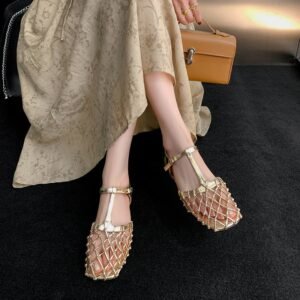 CHIKO Emberly Square Toe Block Heels Flats Sandals