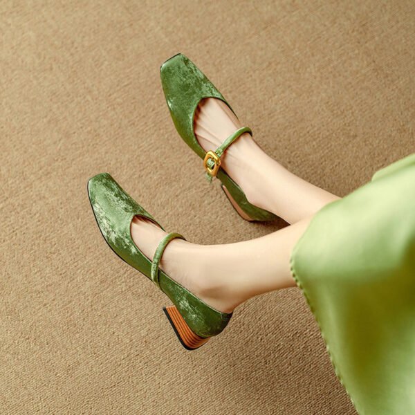 CHIKO Sasha Square Toe Block Heels Mary Jane Shoes - Image 2