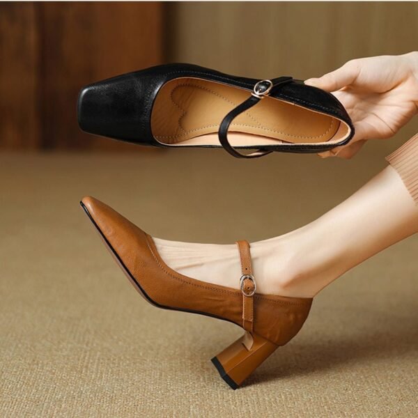 CHIKO Scarlette Square Toe Chunky Heels Mary Jane Shoes