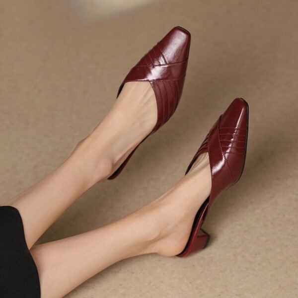 CHIKO Lottie Square Toe Block Heels Clogs/Mules Shoes