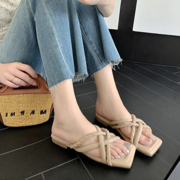 CHIKO Julissa Open Toe Block Heels Slides Sandals