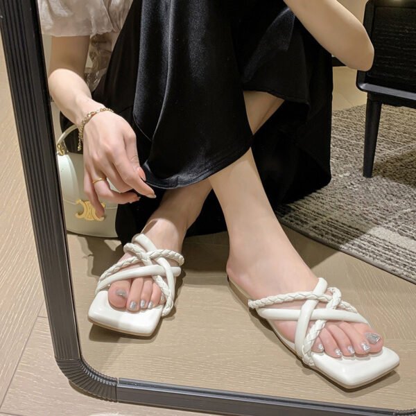 CHIKO Julissa Open Toe Block Heels Slides Sandals - Image 2