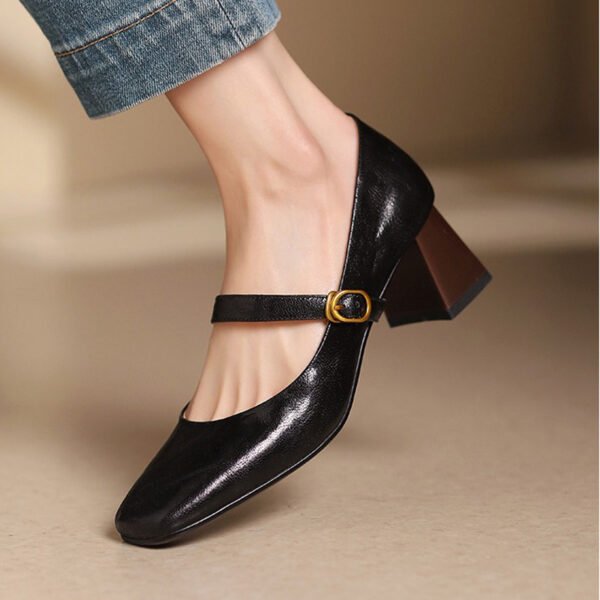 CHIKO Egypt Square Toe Block Heels Mary Jane Shoes - Image 2