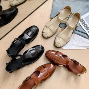 CHIKO Alaiya Round Toe Block Heels Flats Sandals