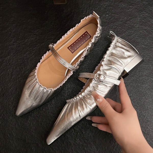 CHIKO Inaya Pointy Toe Block Heels Mary Jane Flats - Image 2