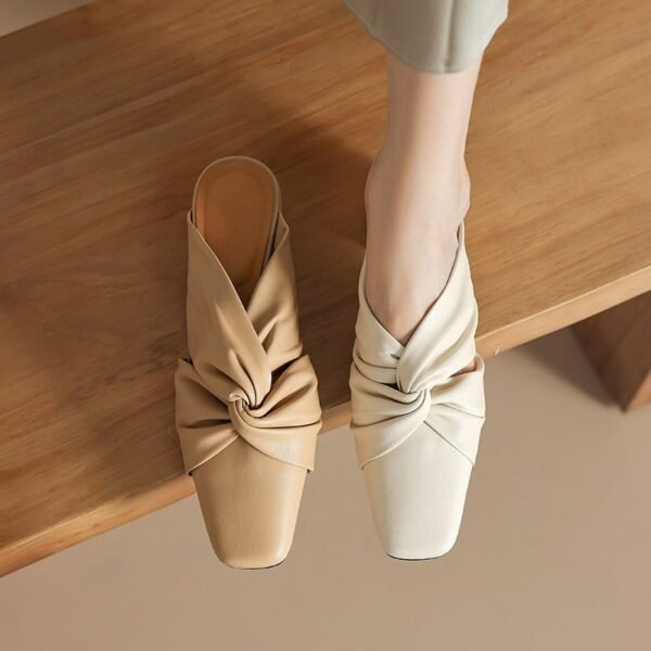 CHIKO Maddie Square Toe Block Heels Clogs/Mules Shoes - Image 2