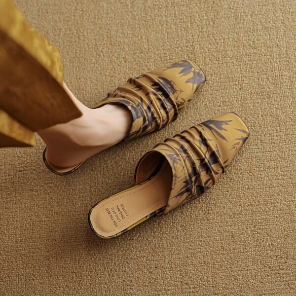 CHIKO Indamira Square Toe Kitten Heels Clogs/Mules Shoes - Image 2