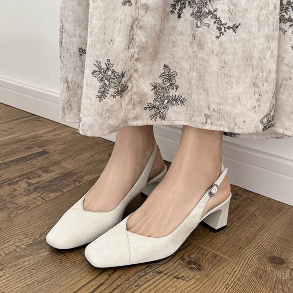 CHIKO Kiana Square Toe Block Heels Slingback Shoes - Image 2