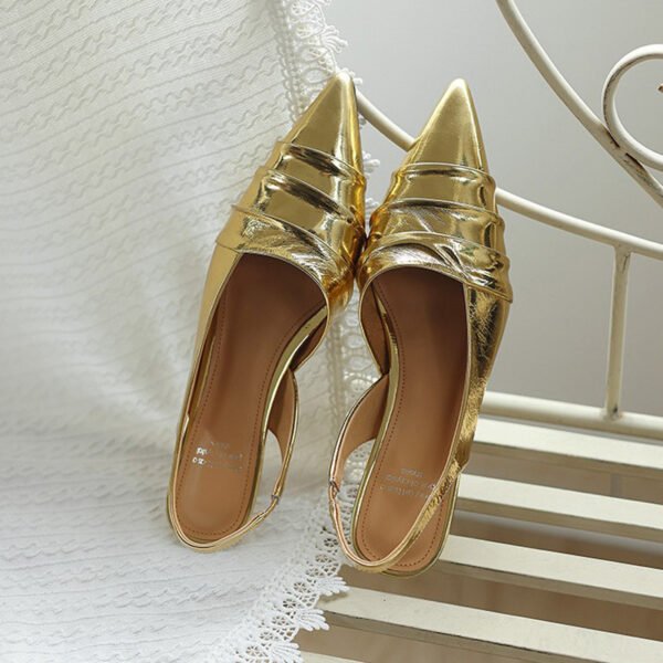CHIKO Christina Pointy Toe Kitten Heels Slingback Shoes - Image 2