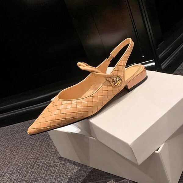 CHIKO Alisson Pointy Toe Block Heels Slingback Shoes