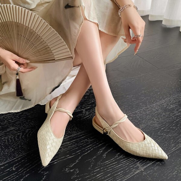 CHIKO Alisson Pointy Toe Block Heels Slingback Shoes - Image 2