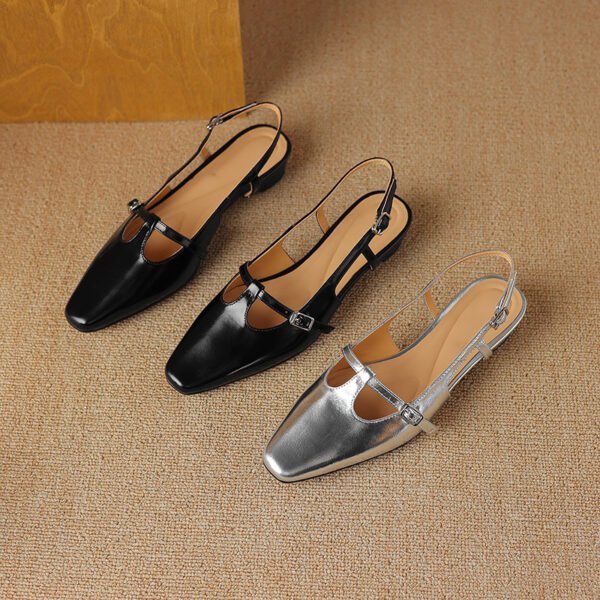 CHIKO Lillie Square Toe Block Heels T-Strap Shoes - Image 2