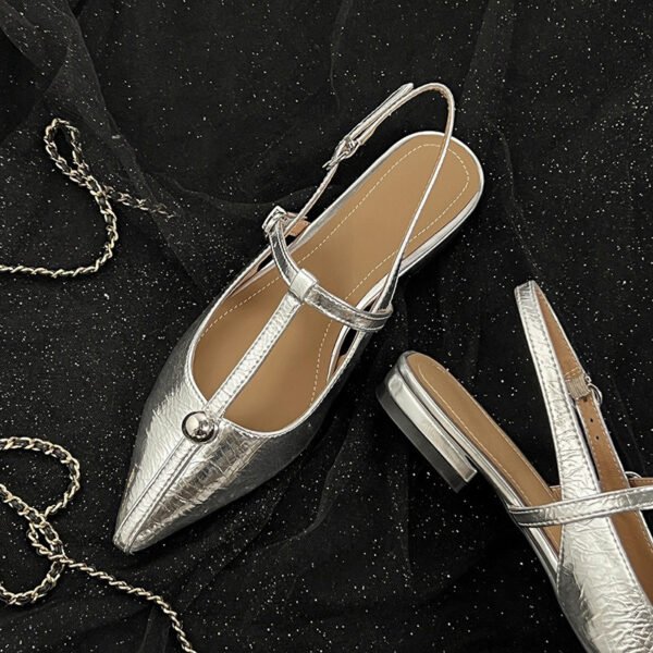 CHIKO Emerald Pointy Toe Block Heels T-Strap Shoes - Image 2