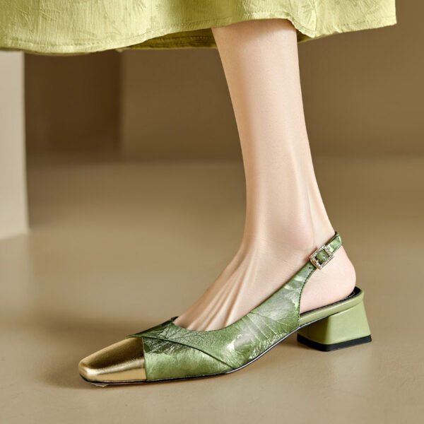 CHIKO Noor Square Toe Block Heels Slingback Shoes - Image 2