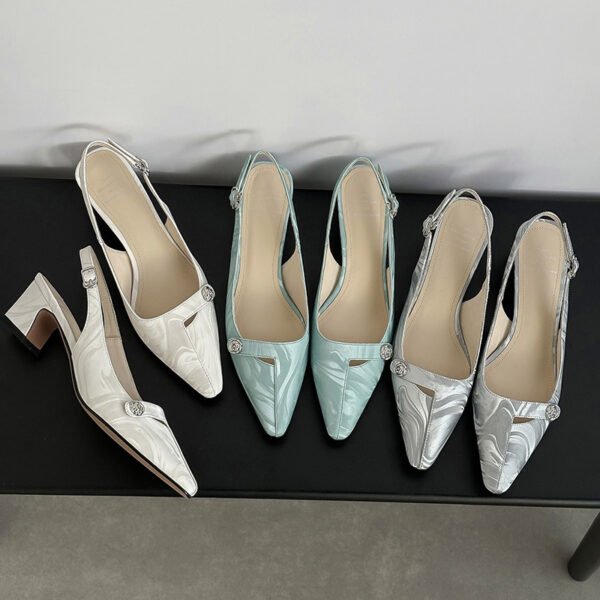 CHIKO Paulina Pointy Toe Block Heels Slingback Shoes - Image 2