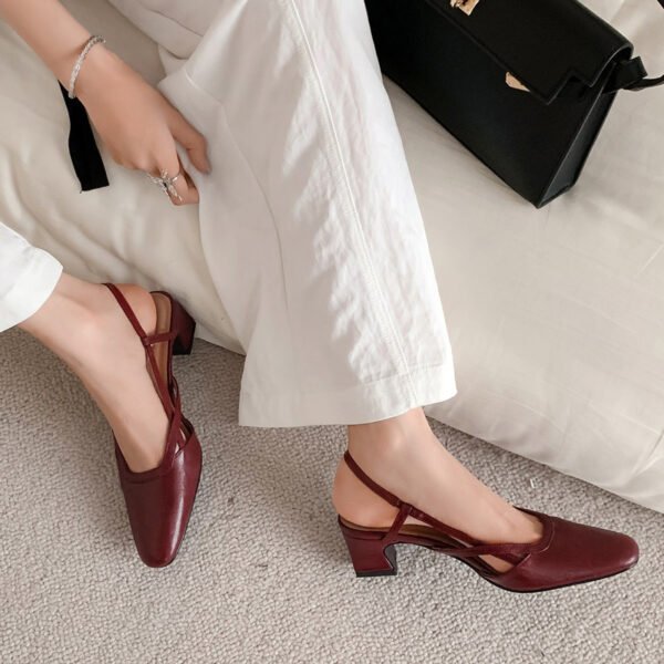 CHIKO Aila Square Toe Block Heels Slingback Shoes - Image 2