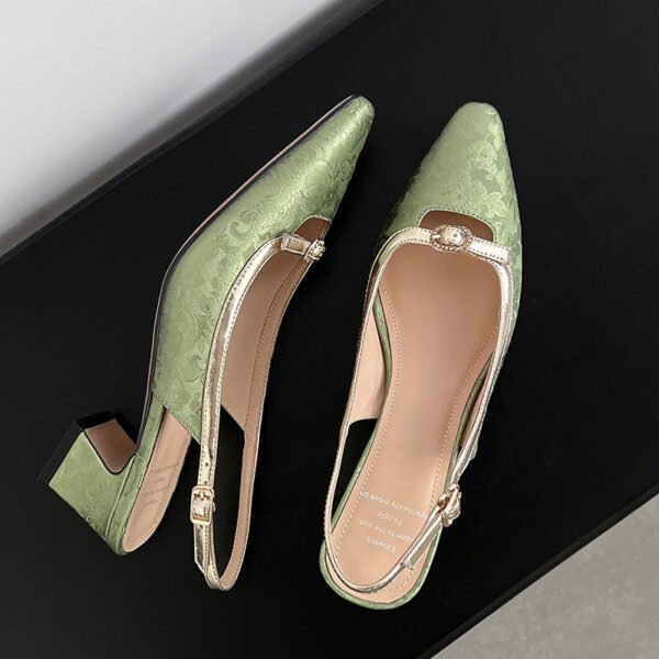 CHIKO Kelly Pointy Toe Block Heels Slingback Shoes - Image 2