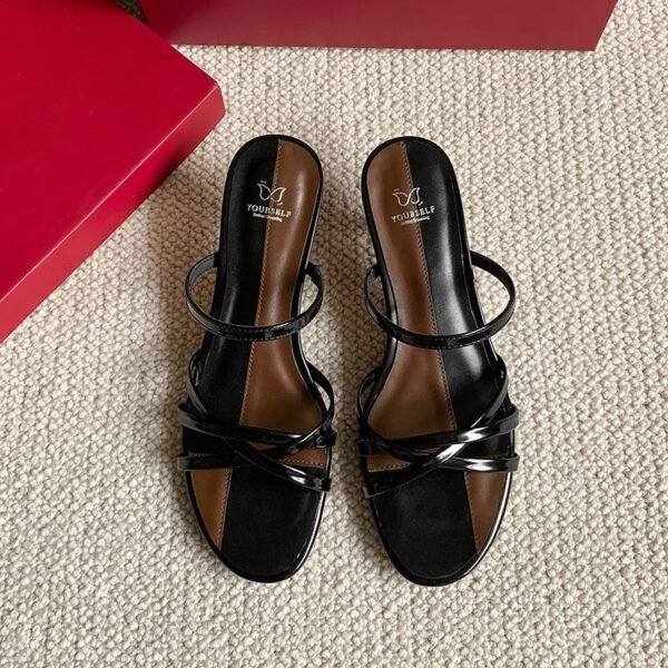 CHIKO Harmoni Open Toe Kitten Heels Slides Sandals - Image 2