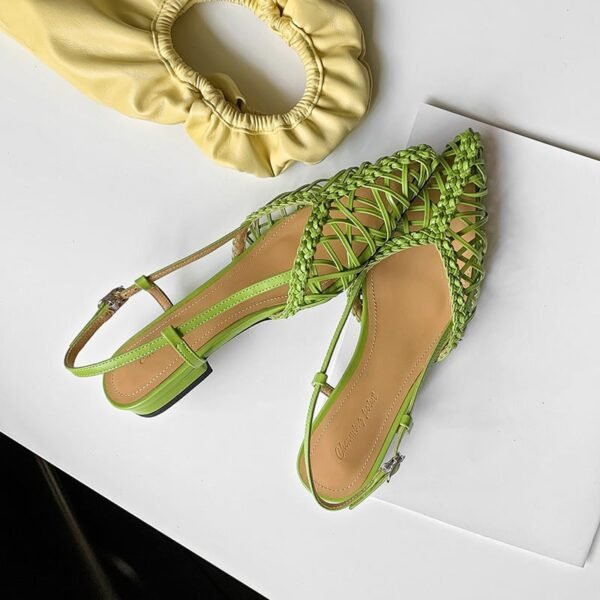 CHIKO Kalee Pointy Toe Block Heels Slingback Shoes - Image 2