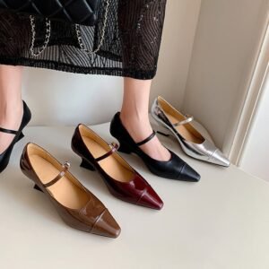 CHIKO Kaliyah Pointy Toe Wedge Mary Jane Shoes