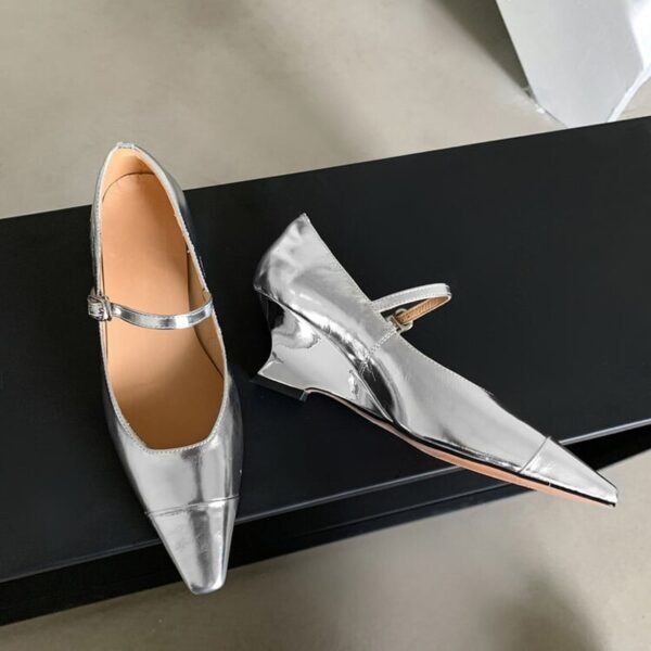 CHIKO Kaliyah Pointy Toe Wedge Mary Jane Shoes - Image 2