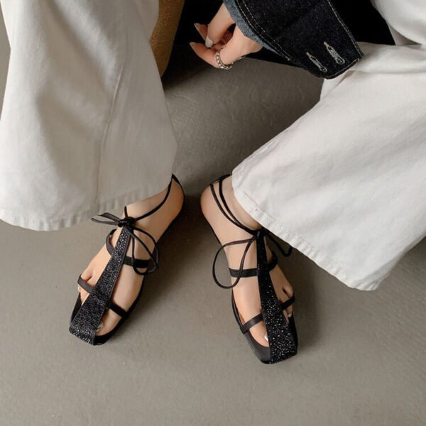 CHIKO Kela Square Toe Block Heels Flats Sandals - Image 2