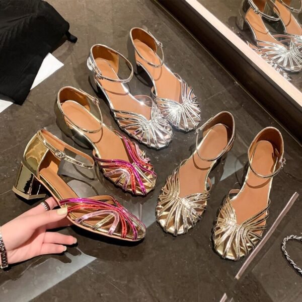 CHIKO Kalie Round Toe Block Heels Heeled Sandals