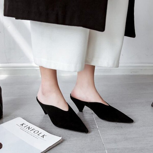 CHIKO Marigold Pointy Toe Block Heels Clogs/Mules Shoes - Image 2