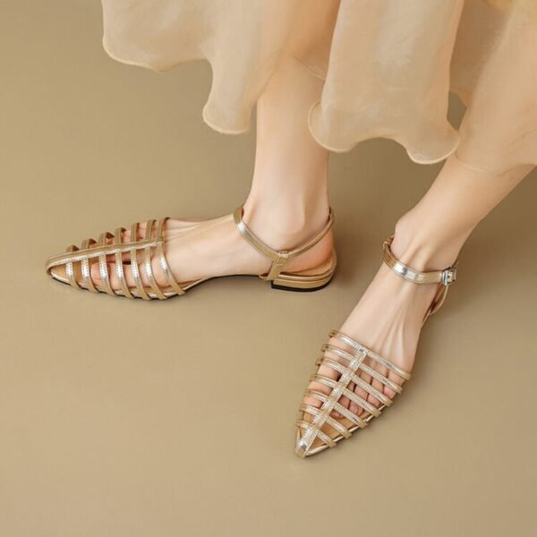 CHIKO Kaiya Pointy Toe Block Heels Flats Sandals - Image 2
