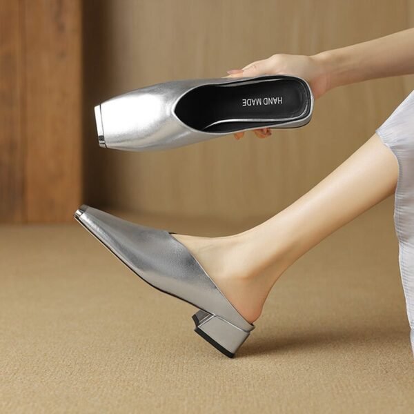 CHIKO Shay Square Toe Block Heels Clogs/Mules Shoes