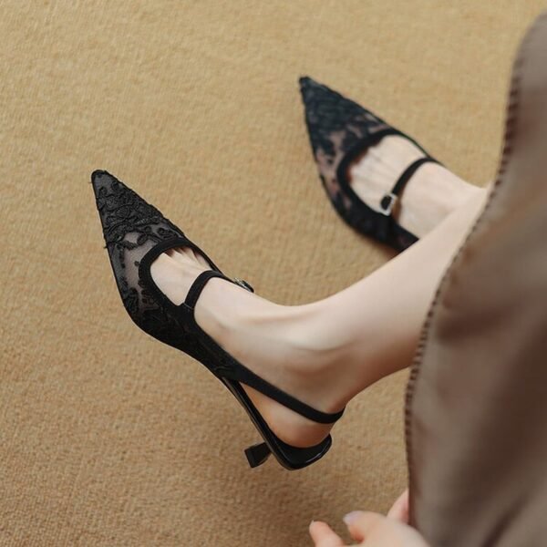CHIKO Deborah Pointy Toe Kitten Heels Slingback Shoes