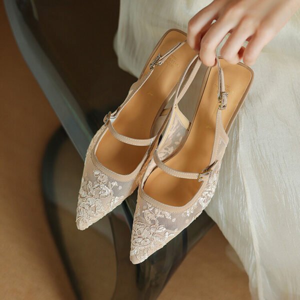 CHIKO Deborah Pointy Toe Kitten Heels Slingback Shoes - Image 2