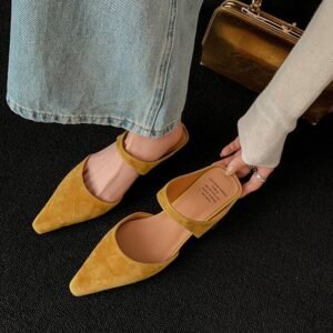 CHIKO Kallie Pointy Toe Block Heels Clogs/Mules Shoes