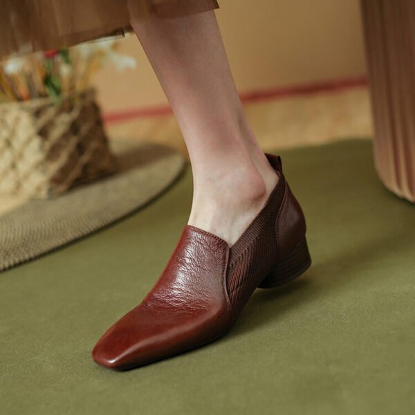 CHIKO Veda Square Toe Block Heels Loafers Shoes - Image 2